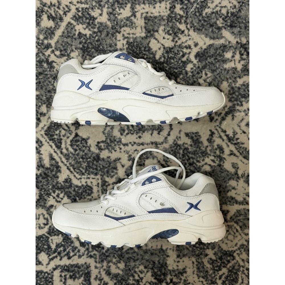 Aetrex Sneakers Women 9.5 X-Wide Periwinkle Lace Walker V854WX065 Reflective